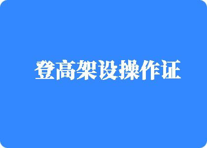 男人操女人B视频登高架设操作证